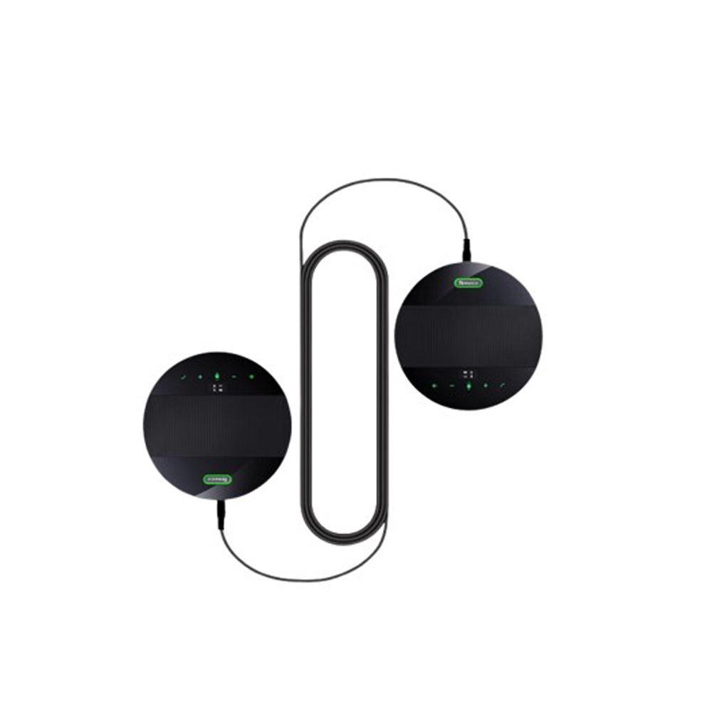 Tenveo TEVO M5B Portable Omnidirectional Bluetooth 5.0 Conference USB Speakerphone with Built-in 4 Microphones, 360 Degree Pickup, 10M Max Wireless Range and 8000mAh Li-Ion Battery and 14 Hours Max Playtime for Conference Meetings