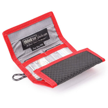 Think Tank Pee Wee Pixel Pocket Rocket ID and Memory Card Pouch Holder Wallet with 4 CF 3 SD Clear Slots and Hook / Loop Fasteners for Belt and Neck Strap for Camera Accessories