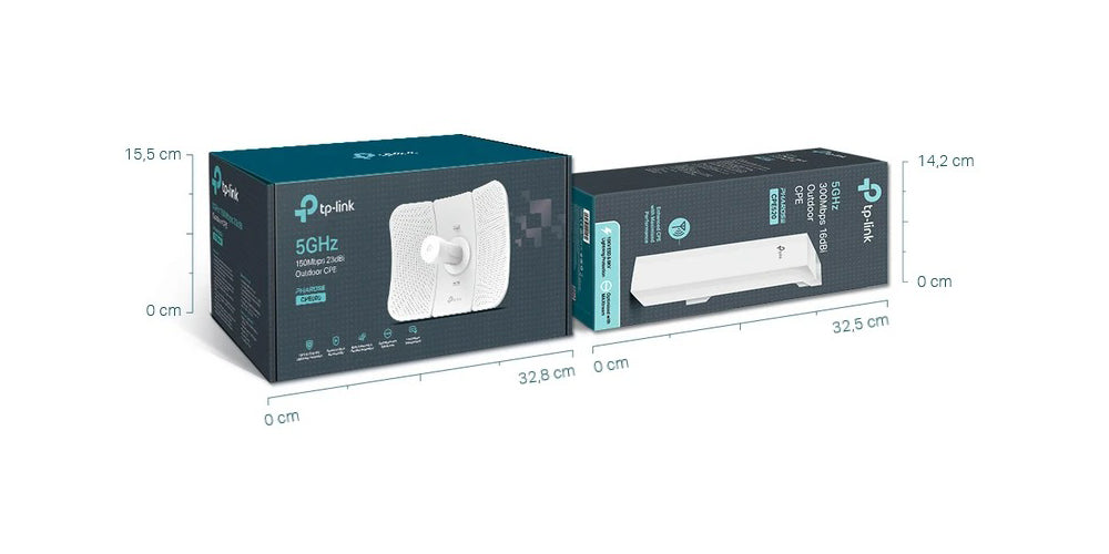 TP-Link CPE605 5GHz 150Mbps 23dBi Outdoor CPE for PtP Wireless Bridge & PtMP AP/Client, AP Router, AP Client, Router, Repeater, Bridge Mode with 30km+ Wireless Transmission, Dual-Polarized Directional MIMO Antenna, IP65 Weatherproof