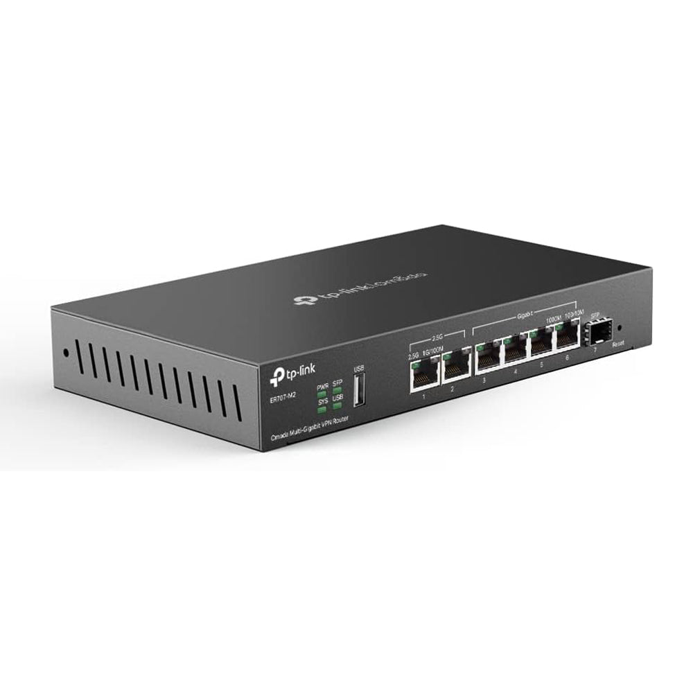 TP-Link ER707-M2 Omada Centralized Magement Multi-Gigabit VPN Router with Dual 2.5Gbps Ports, Up to 6 WAN Ports, High-Security VPN, Omada SDN, Easy Network Monitoring & Magement | TP Link TPLink