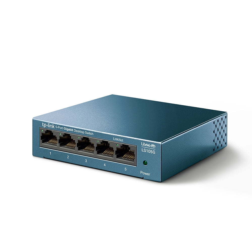 Switch  TP-Link TL-SG105S, 5 puertos RJ-45, Gigabit Ethernet (10