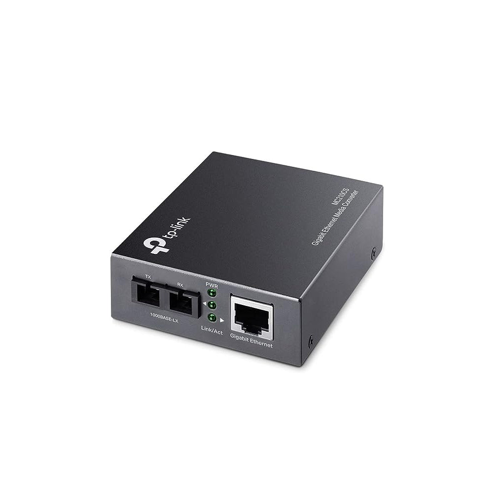 TP-Link MC210CS Gigabit Single-Mode Fiber Media Converter Extends Fiber Up to 15,000m, with Gigabit RJ45 Port (Auto MDI/MDIX), Full Duplex, Chassis Mountable, UTP Category 5, 5e