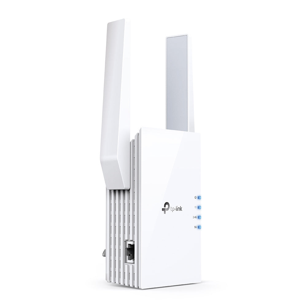 TP-Link AX1500 Wi-Fi 6 Range Extender Dual-Band Wifi 1200Mbps 5GHz / 300Mbps 2.4GHz with 1500 sq.ft Coverage Area, Built-In Access Point, Gigabit Ethernet Port, Windows, Linux, Mac OS Support TP LINK TPLINK - Network Devices | RE505X