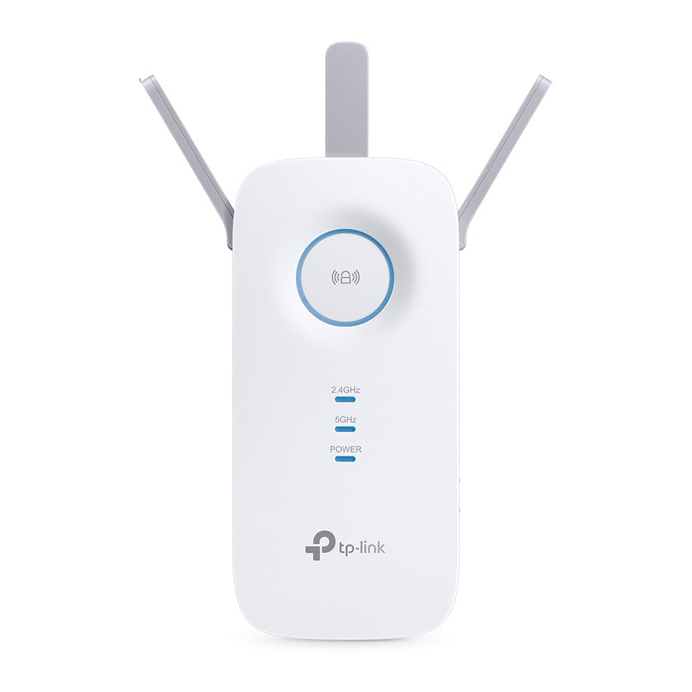 TP-Link RE550 AC1900 Dual Band Wi-Fi Range Extender Wall Plugged with 1300Mbps at 5GHz, 600Mbps at 2.4GHz, Gigabit Ethernet Port, MU-MIMO, Access Point Mode, High-Speed Mode, Easy Setup Via WPS / Tether App, OneMesh