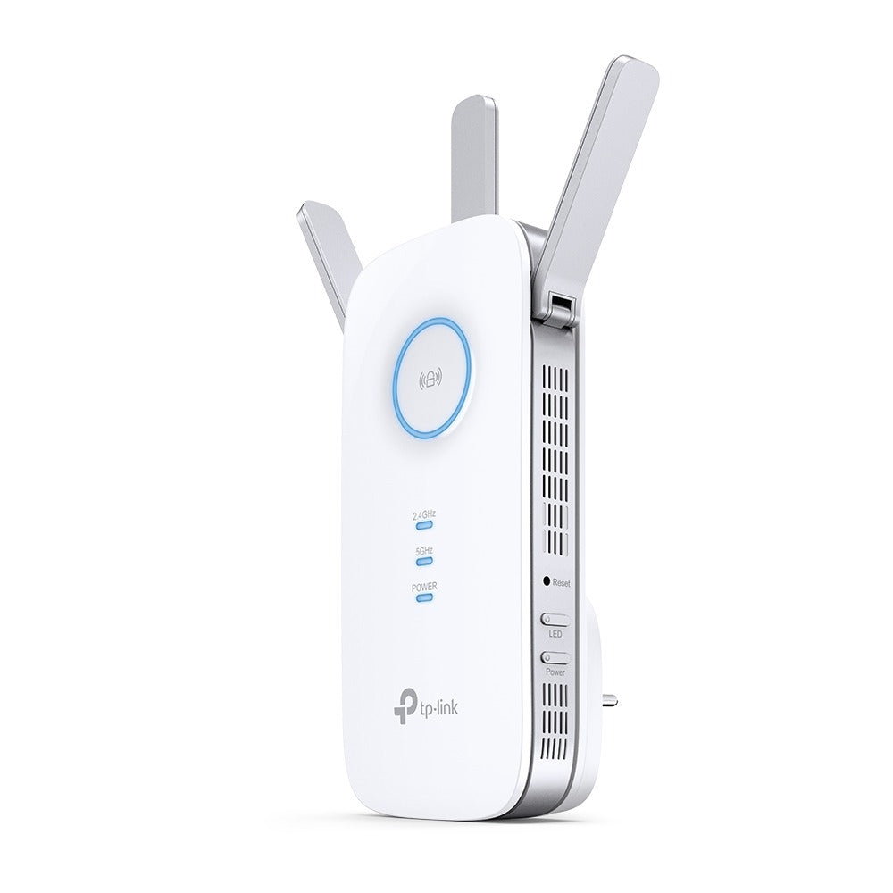 TP-Link RE550 AC1900 Dual Band Wi-Fi Range Extender Wall Plugged with 1300Mbps at 5GHz, 600Mbps at 2.4GHz, Gigabit Ethernet Port, MU-MIMO, Access Point Mode, High-Speed Mode, Easy Setup Via WPS / Tether App, OneMesh