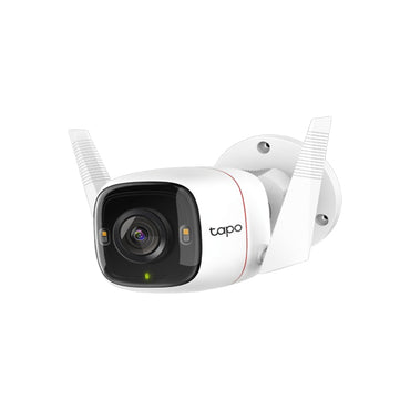 TP-Link Tapo C320WS Full Color Outdoor Security Wi-Fi Camera 3MP 2.4GHz 2K QHD with IP66 Weatherproof, Motion Detection & Notification, Dual Powerful Antennas, Starlight Night Vision, Two-Way Audio, microSD Card Up to 512GB, Voice Control