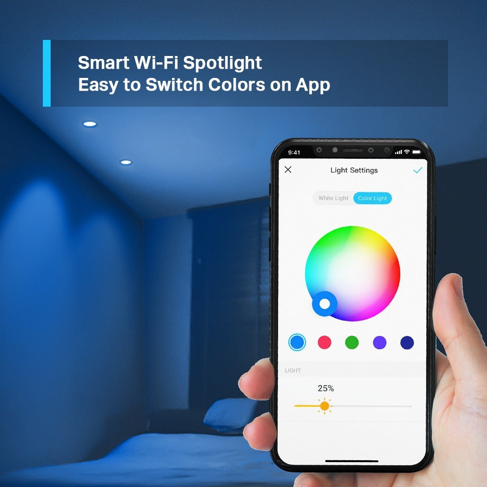 TP-Link Tapo L610 / L630 Smart Wi-Fi Spotlight, Dimmable / Multicolor 2.4GHz with 16M RGB Colors, 350lm Brightness, GU10 Lamp Base, Voice Control, Remote Control, Schedule & Timer, Energy Saving, No Hub Required