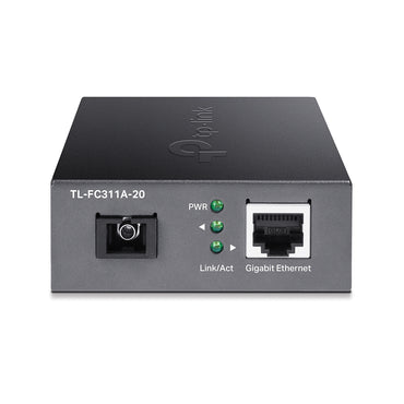 TP-Link TL-FC311A-20 Gigabit RJ45 to 1000Mbps Single-mode SC WDM Bi-Directional Media Fiber Converter Extends Up to 20km, Supports Auto-MDI/MDIX, Half/Full Duplex Wireless Networking