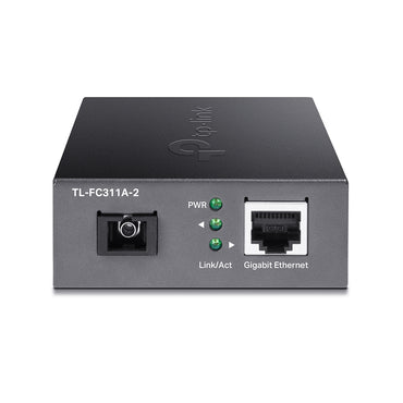 TP-Link TL-FC311A-2 Gigabit RJ45 to 1000Mbps Single Mode SC WDM Bi-Directional Media Fiber Converter Extends Up to 2km, Supports Auto-MDI/MDIX, Half/Full Duplex Wireless Networking