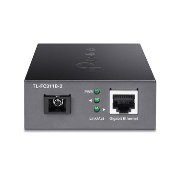 TP-Link TL-FC311B-2 Gigabit RJ45 to 1000Mbps Single-mode SC WDM Bi-Directional Media Fiber Converter Extends Up to 2km, Supports Auto-MDI/MDIX, Half/Full Duplex Wireless Networking
