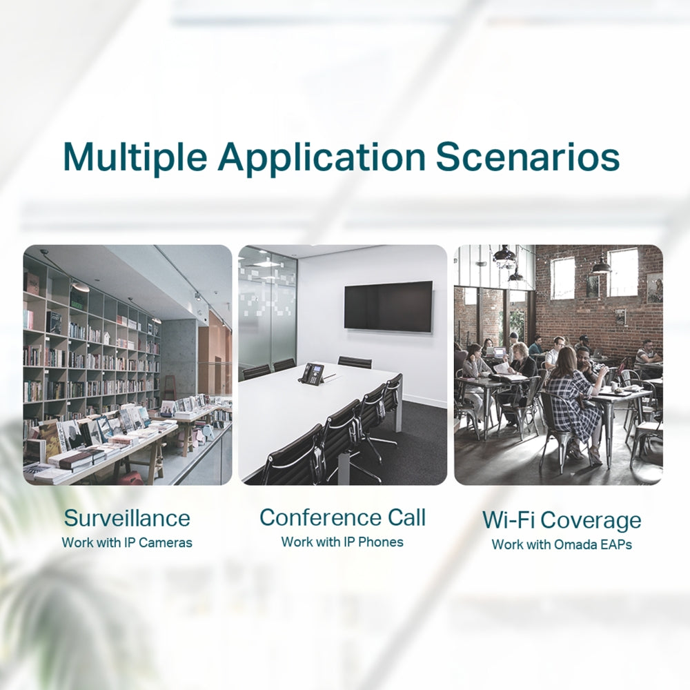 TP-Link TL-SF1005P 5 Port Gigabit Desktop Network Switch Hub with PoE+ RJ45 Plug and Play 16Gbps Switching Capacity with up to 250m Data and Power Transmission via Extend Mode