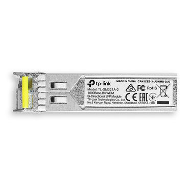 TP-Link TL-SM321A-2 1000Base-BX WDM Bi-Directional SFP Module Hot Swappable Single-Mode Fiber Optic Transceiver with Up to 2 km Transmission Range TP LINK TPLINK