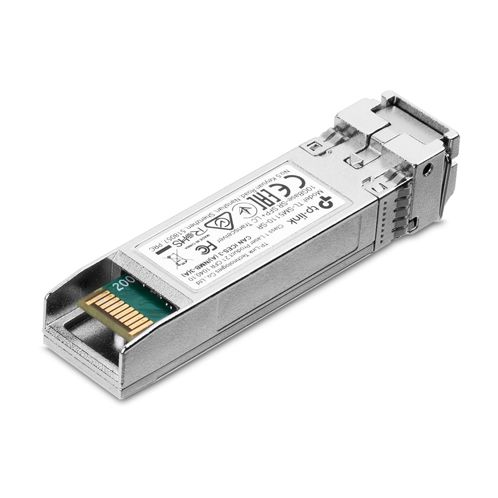 TP-Link TL-SM5110-SR 10GBase-LR SFP+ LC Transceiver Hot-Pluggable Single-Mode 10Gbps Gigabit Ethernet Fiber Optic Network with Up to 3 km Max. Cable Length TP LINK TPLINK