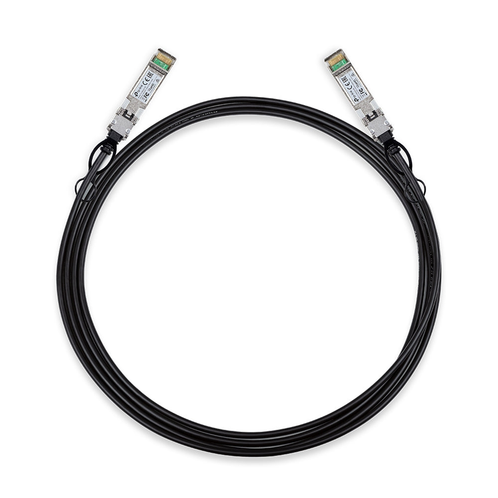 TP-Link TL-SM5220 10G SFP+ Direct Attach Cable 1-Meter / 3-Meters with 1000Mbps Transmission Rate for Switch, NAS, Router, Server, Firewall, Network Adapter, Media Converter, Data Center TP LINK TPLINK