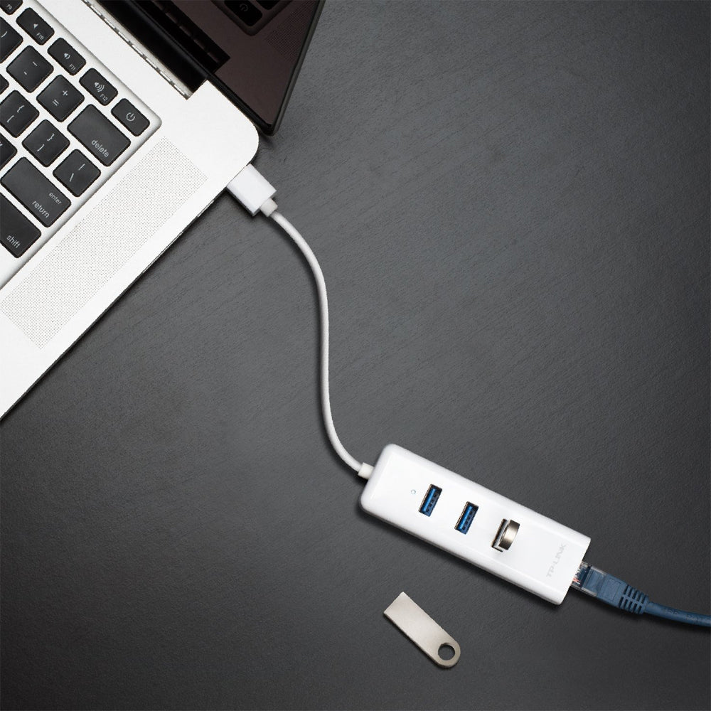 TP-Link UE330 USB 3.0 3-Port Hub & Gigabit Ethernet Adapter 2-in-1 USB Adapter Driver Free Up to 1000Mbps for Windows XP / Vista / 7 / 8 / 8.1 / 10, macOS X (10.9 and later), Linux OS
