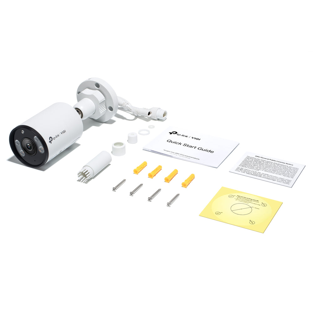 TP-Link VIGI C345 Outdoor Full Color 4 Megapixel 4MM 6MM Lens Bullet Network Security Surveillance Camera IP67 Waterproof with SMART Detection, 24H Full-Color, Active Defense Function and H.265+ Video Size