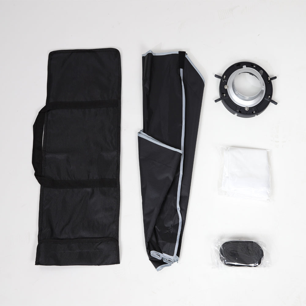 Triopo 20 x 90cm / 30 x 120cm / 60 x 90cm Rectangular Quick Collapsible Bowens Mount Softbox, Strip Box with Beam Grid for Studio Light, Camera Photography & Videography