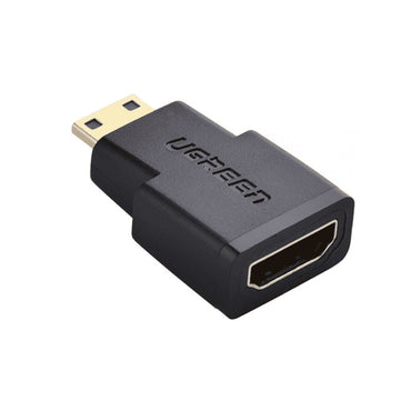 UGREEN 4K UHD Mini HDMI Male to HDMI Female Cable Adapter with Gold-Plated Connectors for Camera, Camcorder, Phone, PC, Tablet, Laptop, TV, Display Monitor, Projector, etc. - 20101
