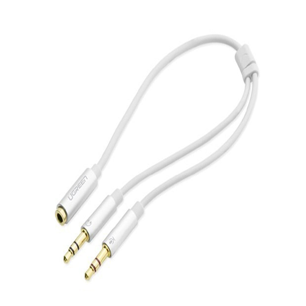 UGREEN 3.5mm TRRS Female to 2 TRS Male AUX Audio Splitter Cable with Gold-Plated Jack Connectors for PC, Laptop, Phone, Tablet, Speaker, Amplifier, Headphone, etc. | 20897