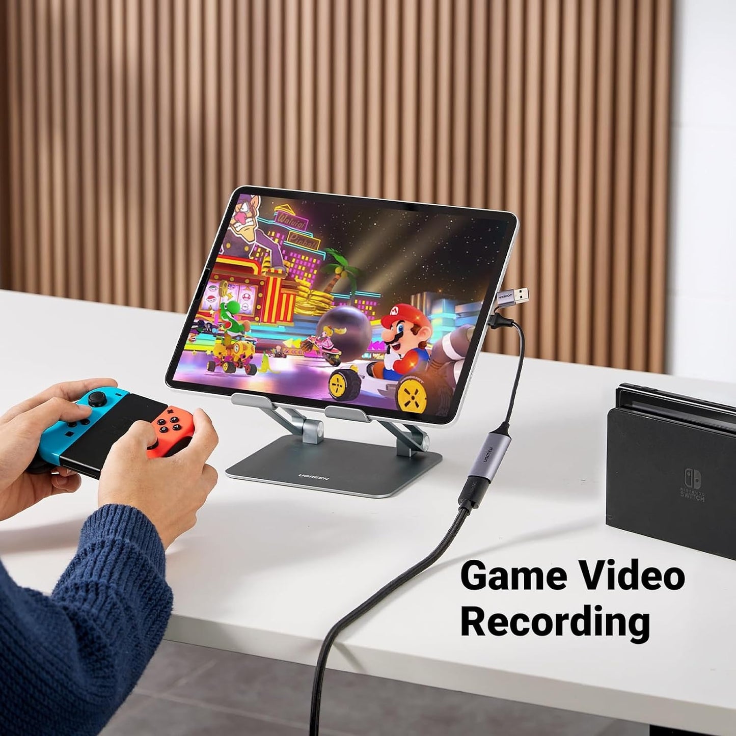 UGREEN Full HD 1080p USB A / USB C Male to 4K/60Hz HDMI Female Video Capture Card with 480Mbps Transfer Speed for Game Consoles, Smartphones, Cameras, Tablet, Camera, Laptop, PC, Computer with Windows 8.1/10/macOS/Linux/Android 5.0 | 40189