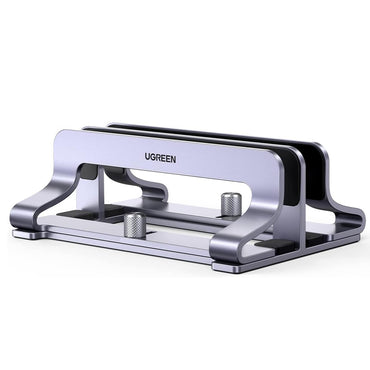 Ugreen Aluminum Vertical Laptop Stand with Dual Adjustable Slots for Desktop, Laptop, Tablet, Smartphone, iPad, MacBook | 60643