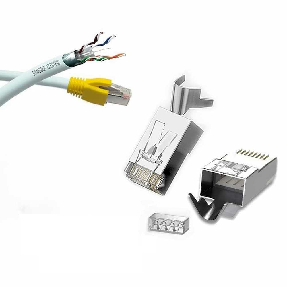 UGREEN 10pcs Cat6A 8P8C 10Gbps Gigabit Shielded RJ45 Head Modular Network Connector Plug for Ethernet Cable with Gold Plated Pure Copper Pin | 70316