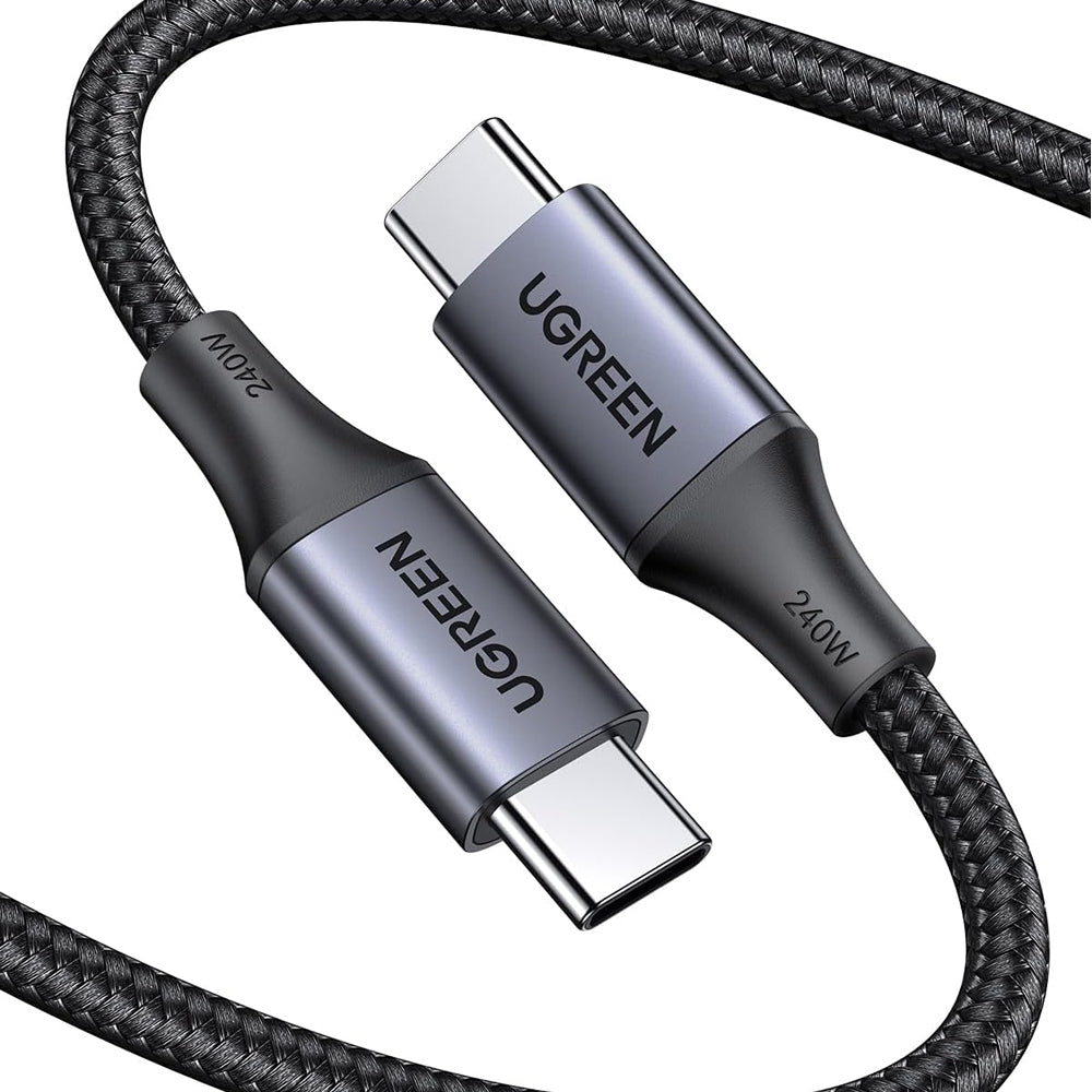 UGREEN 2 Meters USB C Male to Male 3.1 PD Fast Charging cable with 240W High Speed 480Mbps Data Speed for Mobile Phone | 90440