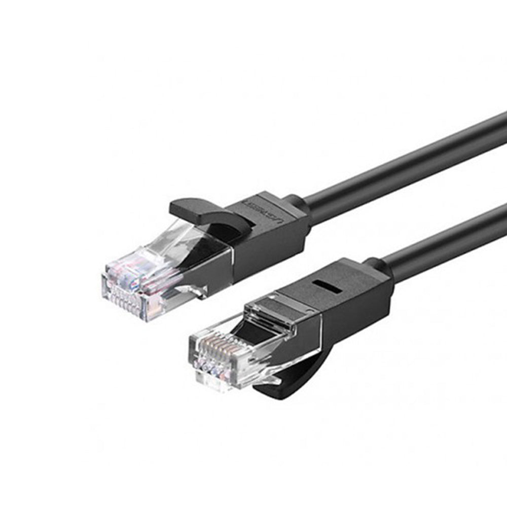 UGREEN CAT6 U/UTP RJ45 1000Mbps Ethernet Gold-Plated Round LAN Cable 0.5 Meters for PC, Xbox, PS3, Laptop (0.5M) (Black) | 20158