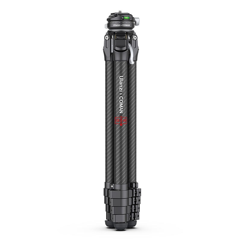 Ulanzi & Coman Zero F38 Carbon Fiber 5-Section Travel Tripod w/ Leg Angle Adjustment, Built-In Ballhead w/ Quick Release Plate, Center Column w/ Arca Swiss Head, 18Kg Max Load Capacity, 1.59M Max Height for Camera Photo and Video | 3131