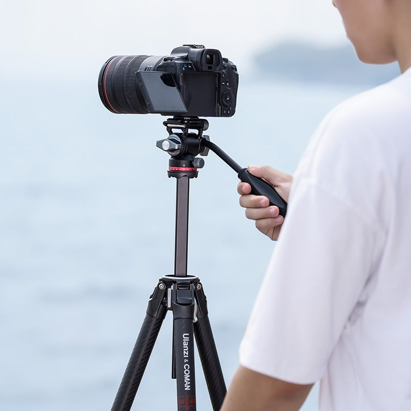 Ulanzi & Coman Zero F38 Carbon Fiber 5-Section Travel Tripod w/ Leg Angle Adjustment, Built-In Ballhead w/ Quick Release Plate, Center Column w/ Arca Swiss Head, 18Kg Max Load Capacity, 1.59M Max Height for Camera Photo and Video | 3131