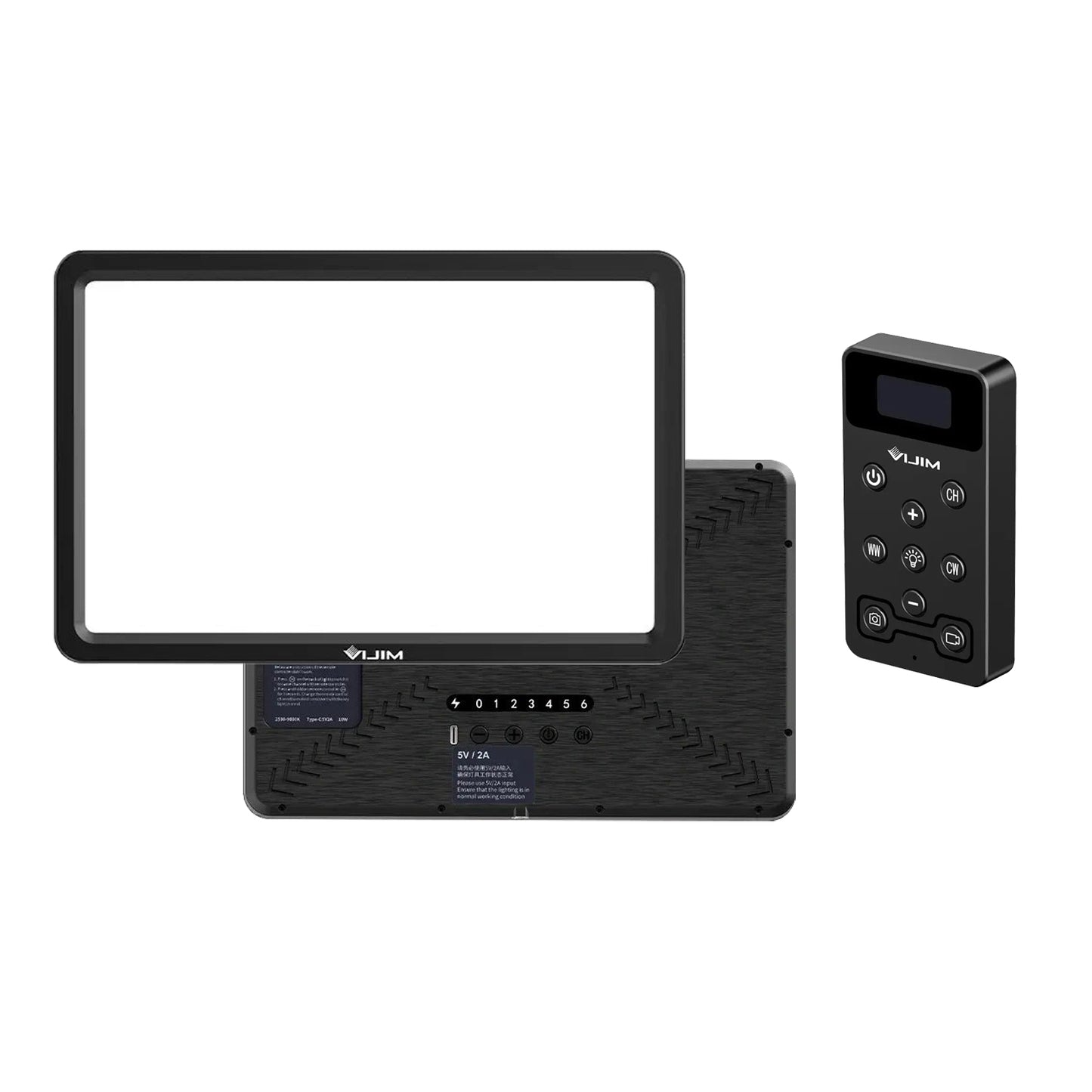 Ulanzi VL198 Bi-Color LED Key Video Light Panel with 2500K-9000K CCT Color Temperature, 12" Wide Pad, 30m Max Wireless Remote Range, Multiple Channel and 180° Angle Adjustment