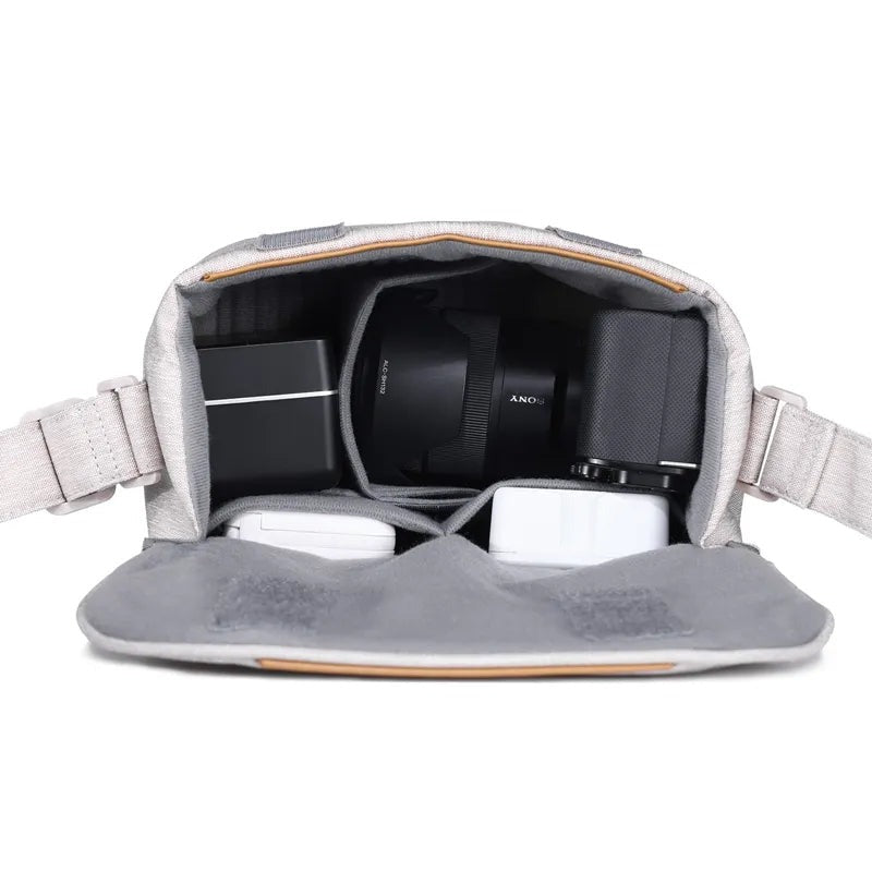 Ulanzi F01 3L Mini Camera Sling Bag with Removable Interior Storage Dividers, Shoulder Strap, and Velcro Closure for Sony FUJIFILM Nikon Canon Panasonic Lumix Olympus DJI Insta360 GoPro