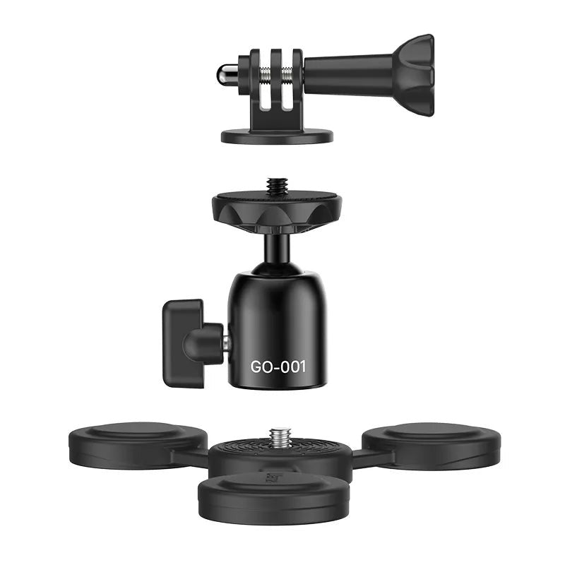 Ulanzi GO-001 GoPro / Insta360 Magnetic Mount with 360 Degree Ball Head with 1/4" Base for Sports Action Camera | C016GBB1
