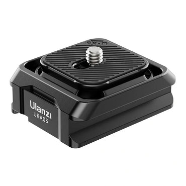 Ulanzi Uka Quick Release Camera Kit for DJI RS 2/3/4 Gimbal Stabilizer with Non-Slip Metal Plate, Safety Lock System and F38 QR Plate Arca-Swiss Compatible - Black, Silver | C028 C061