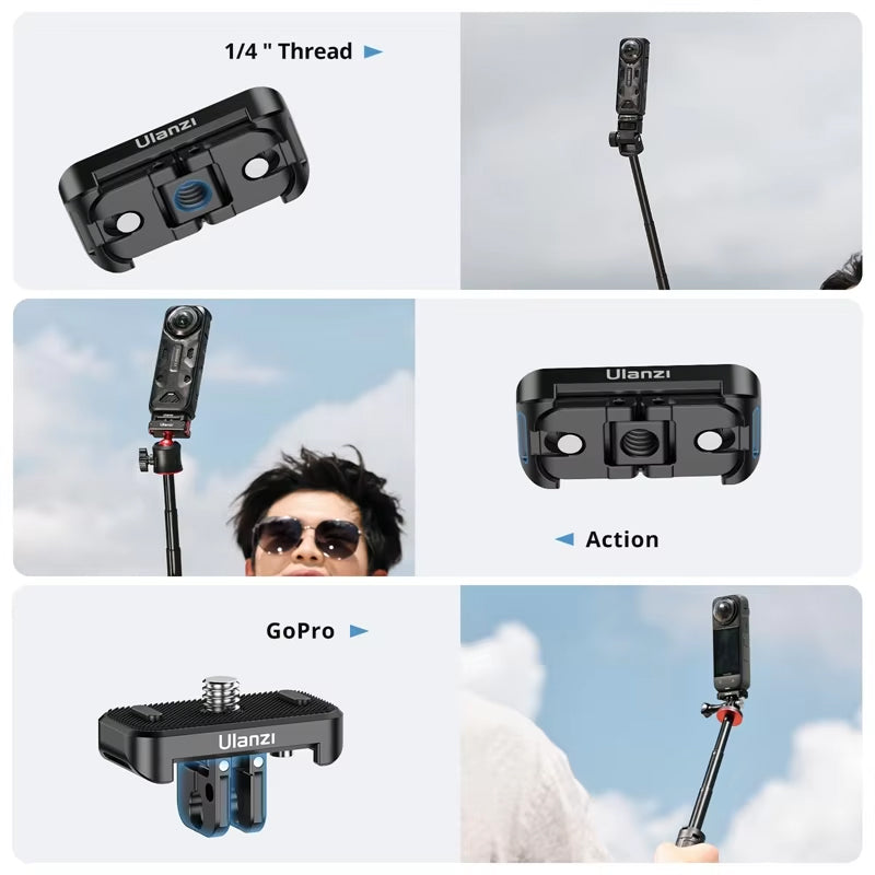 Ulanzi IN-05 3-in-1 Adapter for Insta360 X4/X3/X2 and RS 1-Inch 360 Edition to DJI and GoPro Mounts - Action Camera Accessories | C032