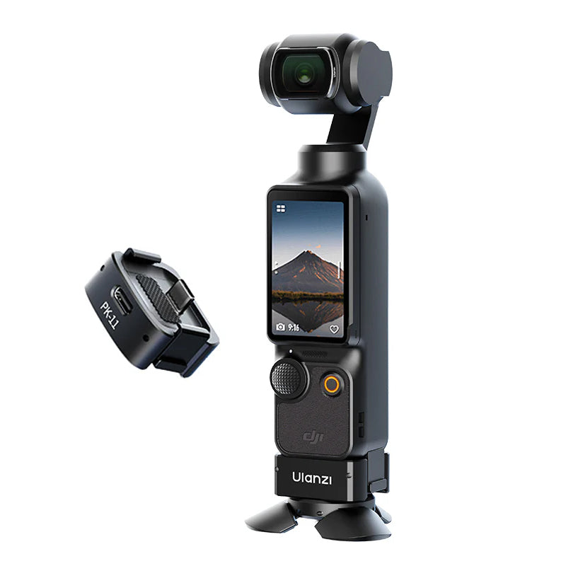 Ulanzi PK-11 ARRI + 1/4" Mount Adapter and Wide-Angle Lens for DJI Osmo Pocket 3 Camera - Expansion Base Plate with USB Type C Interface | C043, C05