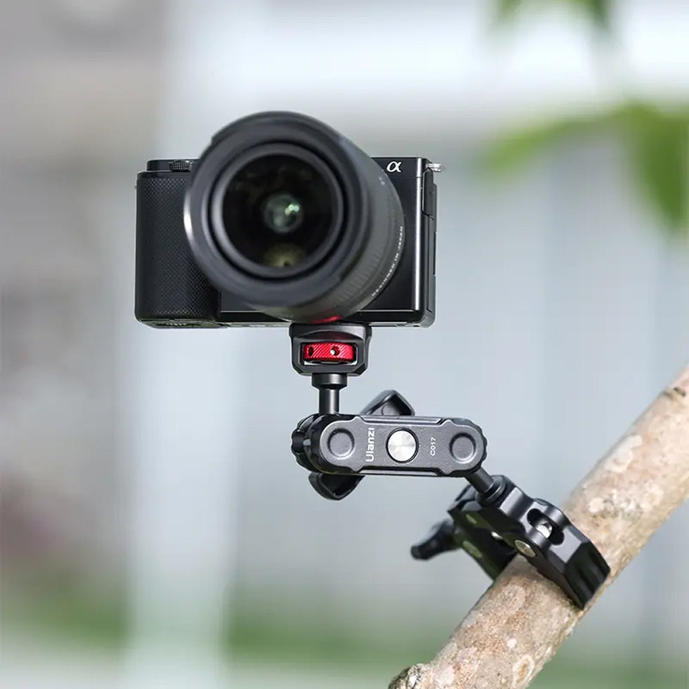 Ulanzi CO17 Super Clamp with 360° Dual Mini Ball Head Magic Arm, 12-58mm Clamping Surface, 1/4"-20 ARRI Adapter, 3.5kg Max. Load Capacity for Smartphone Clip, Fill Light, Compact, DSLR, SLR, Mirrorless, Panoramic, Action Cameras | C046GBB1