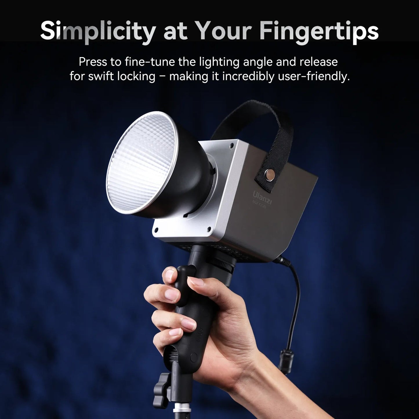 Ulanzi LA03 Universal Light Stand Adaptor and Pistol Handle Grip with 1/4" Screw, 2Kg Max Capacity and 75 Degree Angle Adjustment for Video Light, Umbrella, Softbox | L050GBB1