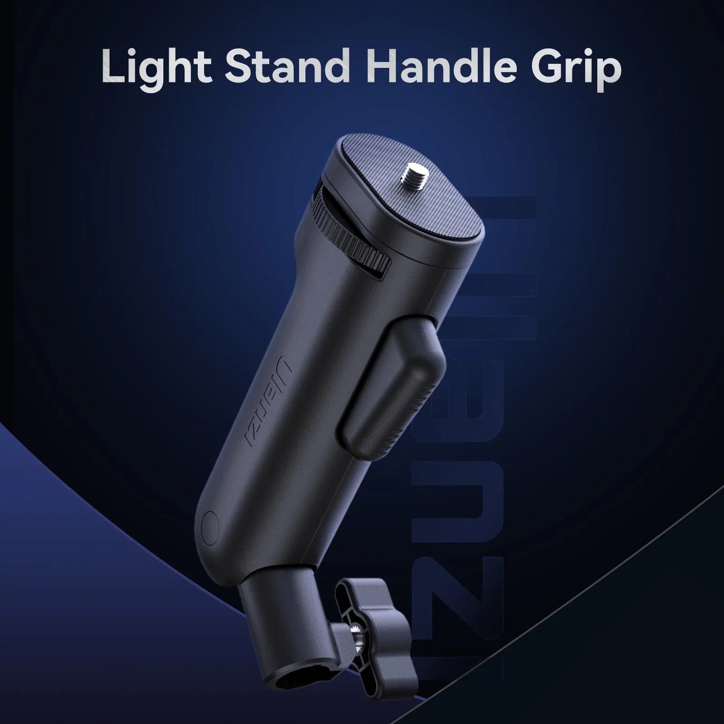 Ulanzi LA03 Universal Light Stand Adaptor and Pistol Handle Grip with 1/4" Screw, 2Kg Max Capacity and 75 Degree Angle Adjustment for Video Light, Umbrella, Softbox | L050GBB1