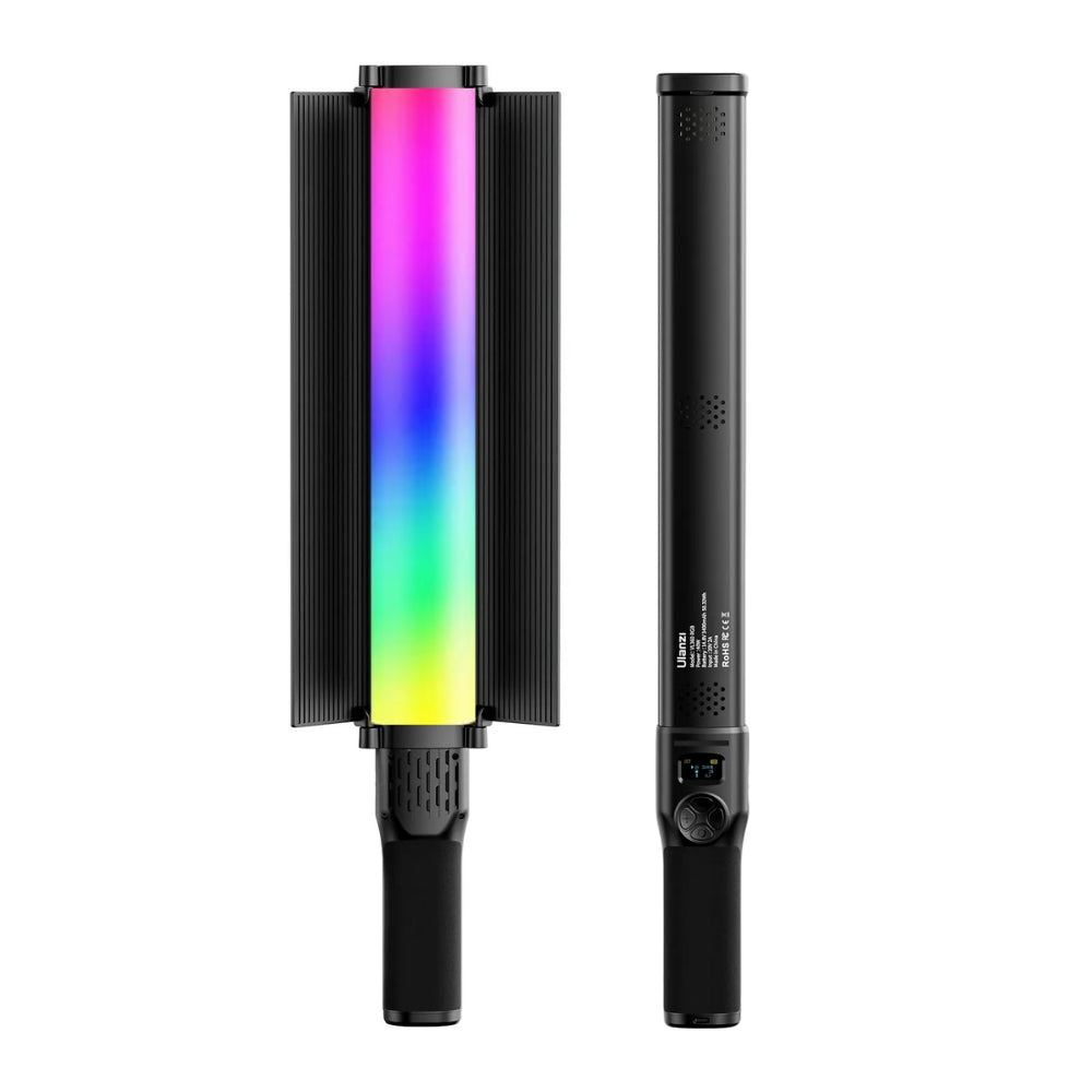 Ulanzi VL360 38W RGB CCT 2500K - 10000K CRI 94+ LED Portable Handheld Light Wand Stick with Detachable Barn Doors, 3400mAh Built-In Rechargeable Battery, and 20 Customizable FX Effects for Professiol Camera Photography and Videography