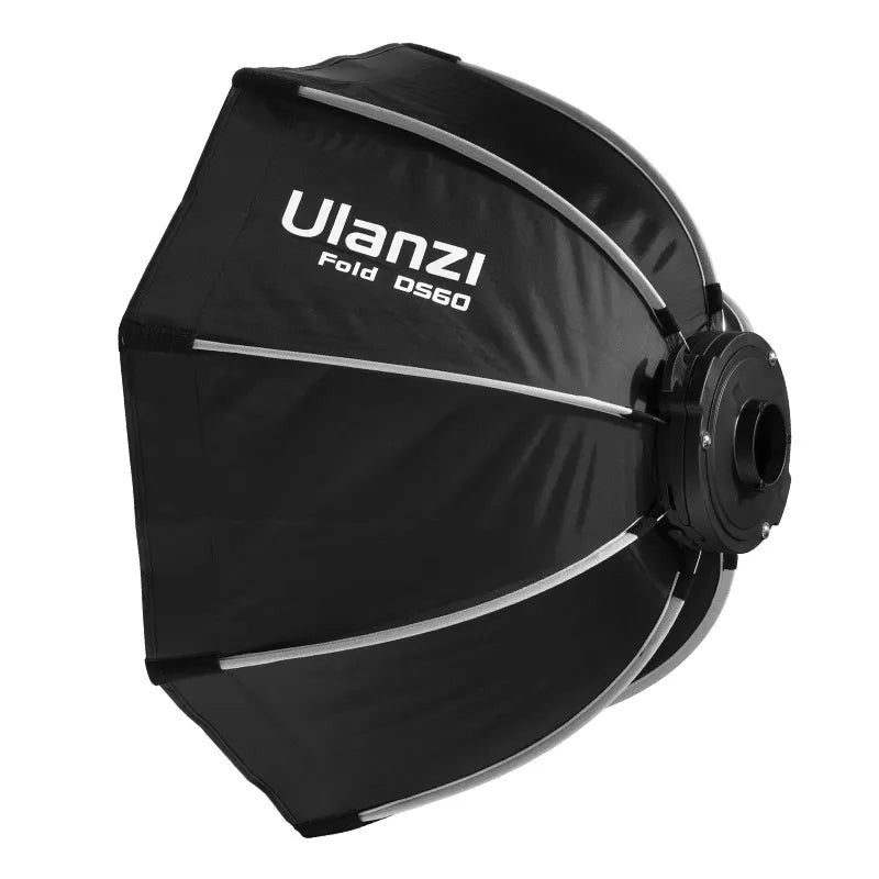 Ulanzi 60cm / 40cm Mini Bowens Mount Quick Release Octagol Softbox with Light Diffuser and Grid for Photography Studio Lighting Vlogging Live Streaming Video Content Creators