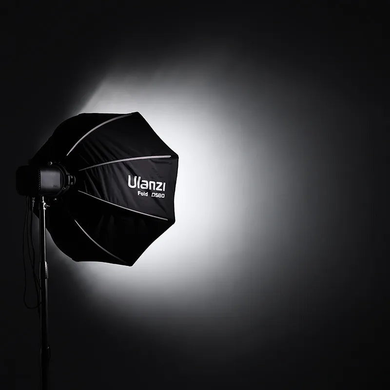 Ulanzi 80cm / 60cm Bowens Mount Quick Release Octagol Softbox with Light Diffuser and Grid for Photography Studio Lighting Vlogging Live Streaming Video Content Creators