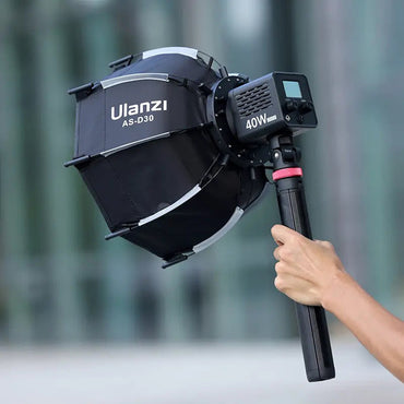 Ulanzi AS-D30 30cm Octagonal Softbox with Mini Bowens Mount Grid, Inner and Front Diffuser, Fabric Grid, Carrying Bag for LT028 40W And LT005 60W Video Light | L083GBB1