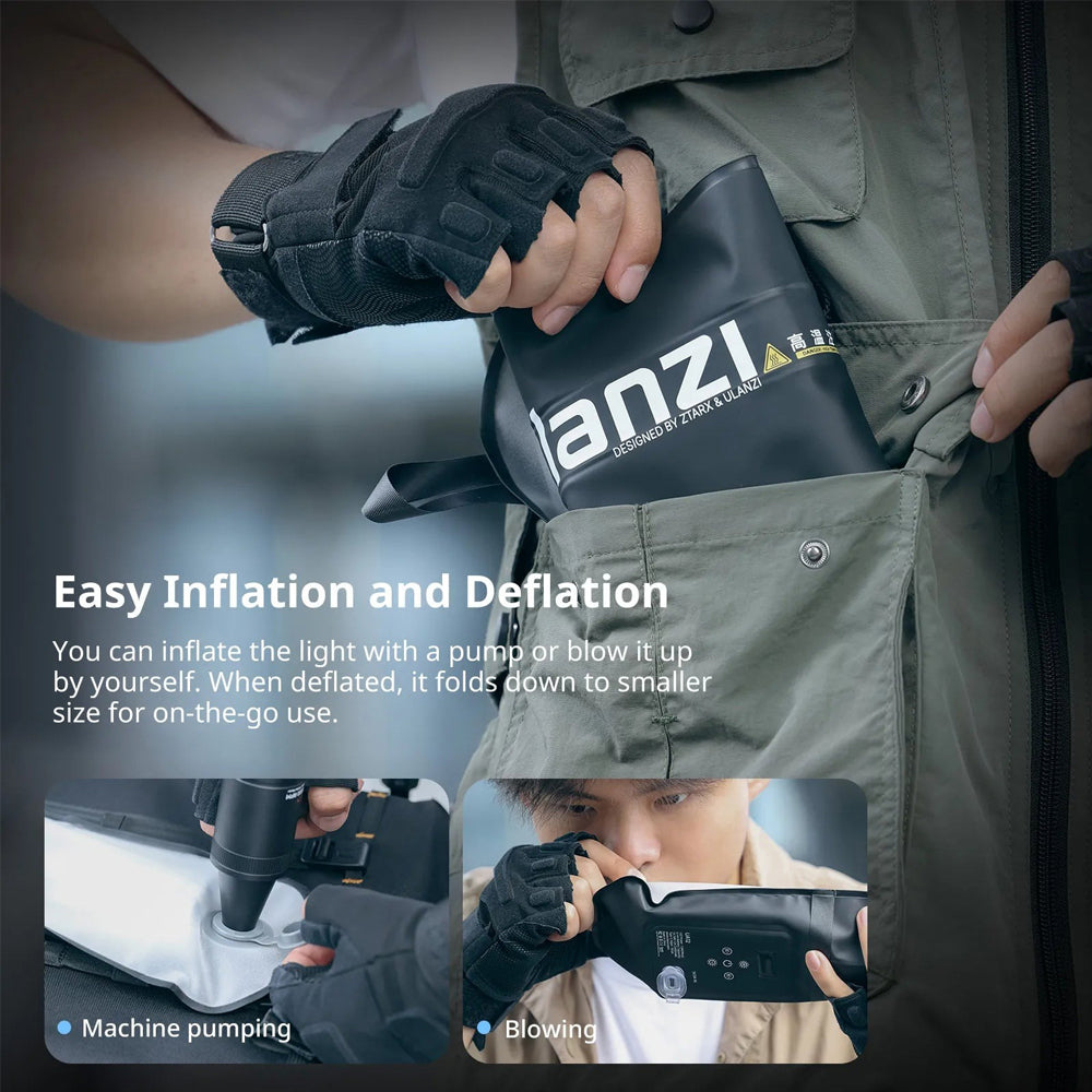 Ulanzi 12W / 20W Bi-Color | RGB Portable Video Light With 2700K to 6500K, Bi-8 Effect, RGB 20 Effects, High-Speed Cooling Fan Type-C Port