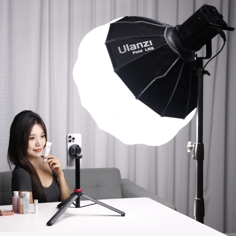 Ulanzi LAS005 65cm 85cm Lantern Softbox Bowens Mount (Optiol Reflective Shading Skirt) - Foldable Spherical Soft Box Light Diffuser for Strobe & Continuous Lights | Photography & Studio Lightning
