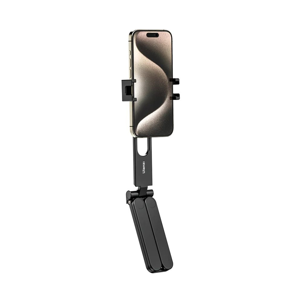 Ulanzi MA26 Foldable Pocket Phone Tripod Expand and Fold with 360 Rotatable, Dual Cold Shoe Mount for Vloging, Live Streaming