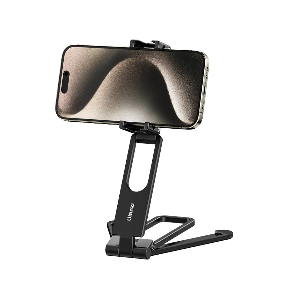 Ulanzi MA26 Foldable Pocket Phone Tripod Expand and Fold with 360 Rotatable, Dual Cold Shoe Mount for Vloging, Live Streaming
