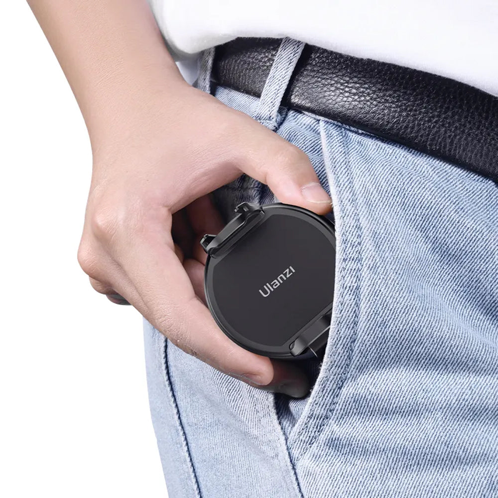 Ulanzi MG10 Hard Drive and Accessories Holder MagSafe Compatible for Smartphones with 4.8 - 6.7cm Clamp and 1/4"-20 Arri Holes for Content Creation