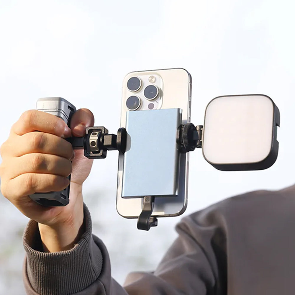 Ulanzi MG10 Hard Drive and Accessories Holder MagSafe Compatible for Smartphones with 4.8 - 6.7cm Clamp and 1/4"-20 Arri Holes for Content Creation