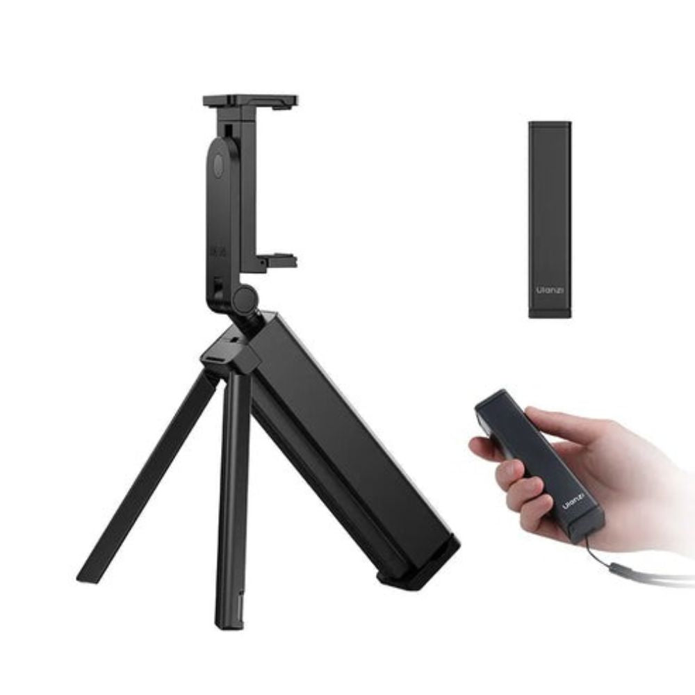 Ulanzi SK-20 Travel Phone Holder Pocket Sized Mini Tripod with  Spring-Loaded Clamp, 360° Pan 180° Tilt for Travelling, Selfie, Vlogging  and Live